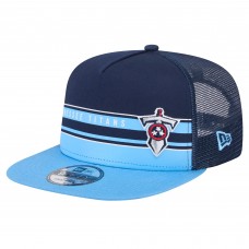 Бейсболка Tennessee Titans New Era Half Stripe Trucker A-Frame 9FIFTY - Navy/Light Blue