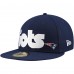 Бейсболка New England Patriots New Era Navy Checkered Undervisor 59FIFTY