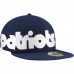Бейсболка New England Patriots New Era Navy Checkered Undervisor 59FIFTY