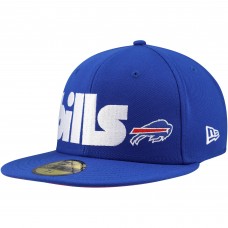 Бейсболка Buffalo Bills New Era Checkered Undervisor 59FIFTY Fitted - Royal