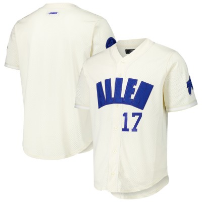 Buffalo Bills Josh Allen Pro Standard Cream Name & Number Triple Tonal Button-Up Baseball Jersey
