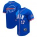 Buffalo Bills Josh Allen Pro Standard Royal Mesh Button-Up Baseball Jersey