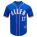 Buffalo Bills Josh Allen Pro Standard Royal Mesh Button-Up Baseball Jersey