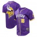 Рубашка с коротким рукавом Justin Jefferson Minnesota Vikings Pro Standard Mesh - Purple