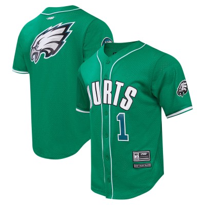 Рубашка с коротким рукавом Jalen Hurts Philadelphia Eagles Pro Standard Mesh - Kelly Green