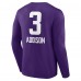 Футболка с длинным рукавом Jordan Addison Minnesota Vikings Team Wordmark Player Name & Number - Purple
