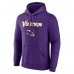Minnesota Vikings Jordan Addison Purple Team Wordmark Player Name & Number Pullover Hoodie