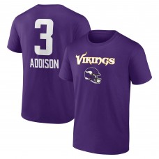 Футболка Jordan Addison Minnesota Vikings Team Wordmark Player Name & Number - Purple