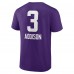 Футболка Jordan Addison Minnesota Vikings Team Wordmark Player Name & Number - Purple