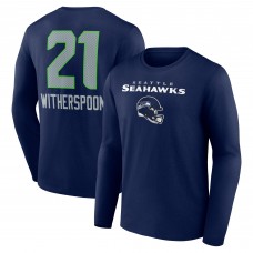 Футболка с длинным рукавом Devon Witherspoon Seattle Seahawks Team Wordmark Player Name & Number - College Navy