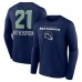 Футболка с длинным рукавом Devon Witherspoon Seattle Seahawks Team Wordmark Player Name & Number - College Navy