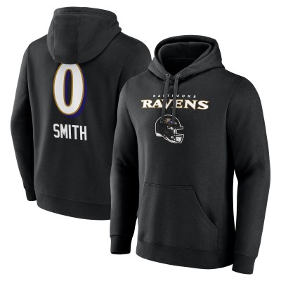 Толстовка Roquan Smith Baltimore Ravens Team Wordmark Player Name & Number - Black