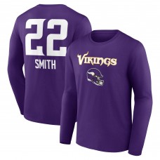 Футболка с длинным рукавом Harrison Smith Minnesota Vikings Team Wordmark Player Name & Number - Purple