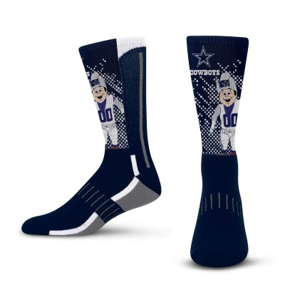 Подростковая Dallas Cowboys For Bare Feet Mascot Fever Crew Socks