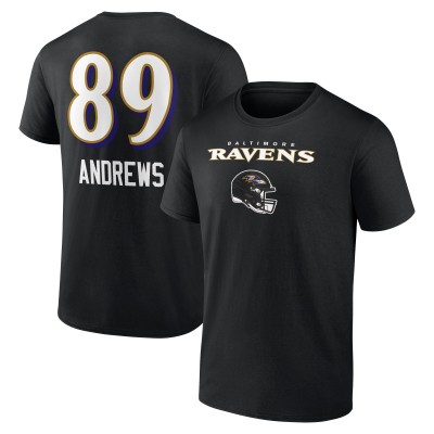 Футболка Mark Andrews Baltimore Ravens Team Wordmark Player Name & Number - Black