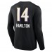 Футболка с длинным рукавом Kyle Hamilton Baltimore Ravens Team Wordmark Player Name & Number - Black