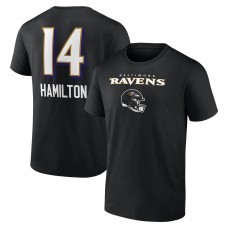 Футболка Kyle Hamilton Baltimore Ravens Team Wordmark Player Name & Number - Black
