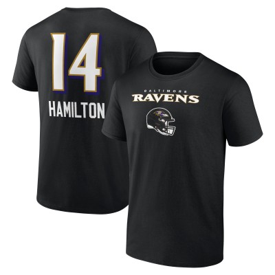 Футболка Kyle Hamilton Baltimore Ravens Team Wordmark Player Name & Number - Black
