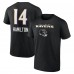 Футболка Kyle Hamilton Baltimore Ravens Team Wordmark Player Name & Number - Black