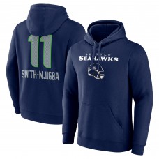 Seattle Seahawks Jaxon Smith-Njigba College Navy Team Wordmark Player Name & Number Pullover Hoodie