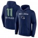 Seattle Seahawks Jaxon Smith-Njigba College Navy Team Wordmark Player Name & Number Pullover Hoodie