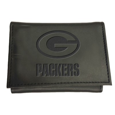 Green Bay Packers Black Hybrid Tri-Fold Wallet