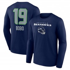 Футболка с длинным рукавом Jake Bobo Seattle Seahawks Team Wordmark Player Name & Number - College Navy