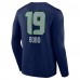 Футболка с длинным рукавом Jake Bobo Seattle Seahawks Team Wordmark Player Name & Number - College Navy