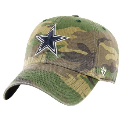 Бейсболка Dallas Cowboys 47 Camo Woodland Clean Up