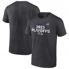 Футболка Baltimore Ravens 2023 NFL Playoffs - Heather Charcoal