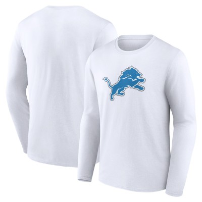 Футболка с длинным рукавом Detroit Lions Primary Logo - White