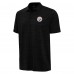 Pittsburgh Steelers Antigua Heather Black Layout Polo