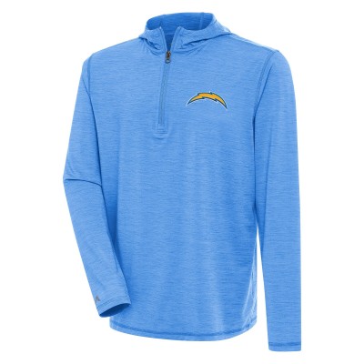 Кофта на короткой молнии Los Angeles Chargers Antigua Tidy - Heather Powder Blue