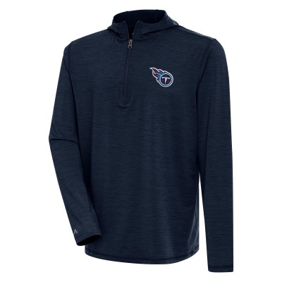 Кофта на короткой молнии Tennessee Titans Antigua Tidy - Heather Navy