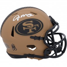Joe Montana San Francisco 49ers Autographed Fanatics Authentic Riddell 2023 Salute to Service Speed Mini Helmet