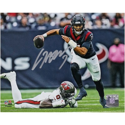 C.J. Stroud Houston Texans Autographed Fanatics Authentic 8 x 10 Escape from Pocket Photograph