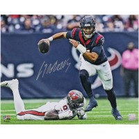 C.J. Stroud Houston Texans Autographed Fanatics Authentic 16 x 20 Escape from Pocket Photograph