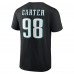 Футболка Jalen Carter Philadelphia Eagles Icon Player Name & Number - Black