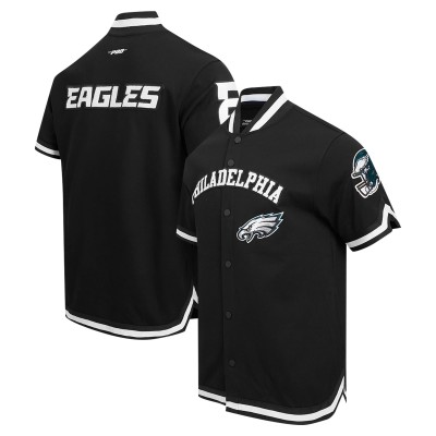 Куртка на кнопках Philadelphia Eagles Pro Standard Classic Warm-Up Short Sleeve - Black