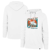 Miami Dolphins 47 White Go Fins Regional Headline Pullover Hoodie