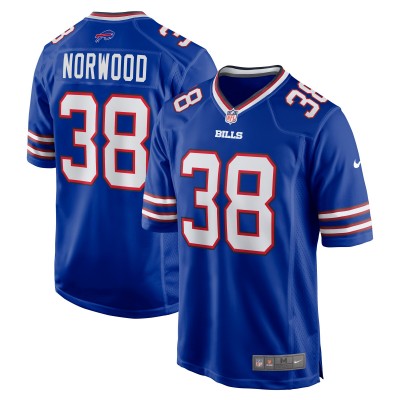 Игровая джерси Tre Norwood Buffalo Bills Nike Team Game -  Royal