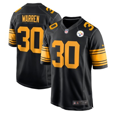 Игровая джерси Jaylen Warren Pittsburgh Steelers Nike Alternate Game -  Black