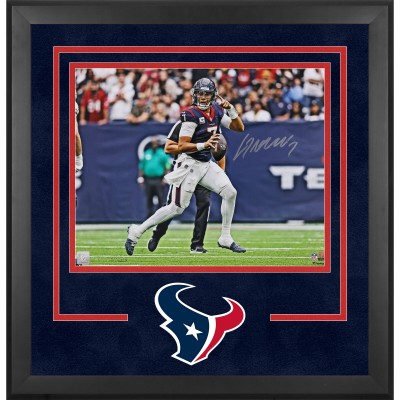 C.J. Stroud Houston Texans Autographed Fanatics Authentic Deluxe Framed 16 x 20 Pointing Downfield Photograph
