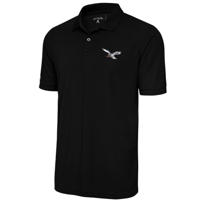 Поло Philadelphia Eagles Antigua Throwback Logo Tribute - Black