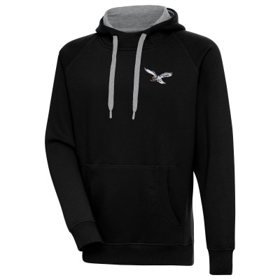 Толстовка Philadelphia Eagles Antigua Throwback Logo Victory - Black