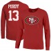 San Francisco 49ers Brock Purdy Majestic Threads Scarlet Name & Number Long Sleeve T-Shirt San Francisco 49ers Brock Purdy Majestic Threads Scarlet Name & Number Long Sleeve T-Shirt