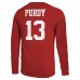 San Francisco 49ers Brock Purdy Majestic Threads Scarlet Name & Number Long Sleeve T-Shirt