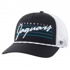 Бейсболка Jacksonville Jaguars 47 Black/White Downburst Relaxed Hitch Trucker