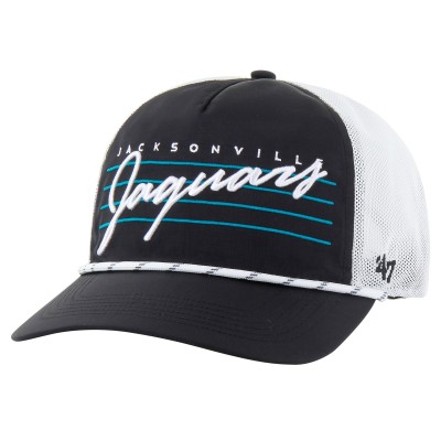Бейсболка Jacksonville Jaguars 47 Black/White Downburst Relaxed Hitch Trucker