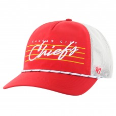 Бейсболка Kansas City Chiefs 47 Red/White Downburst Relaxed Hitch Trucker